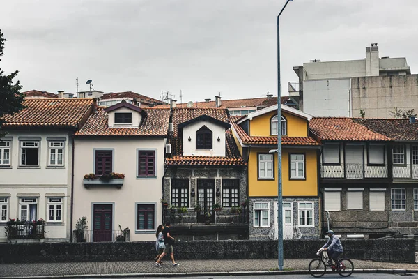 Vistas Los Edificios Históricos Guimaraes Lugar Nacimiento Portugal Imagen de archivo