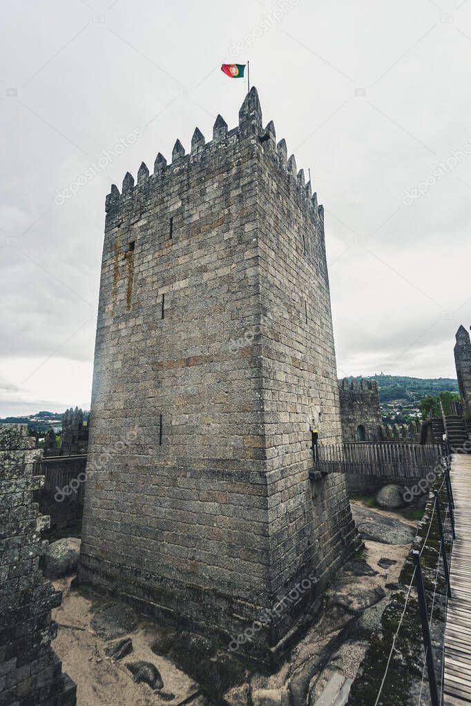 Guimaraes Castle, located in the birthplace of Portugal