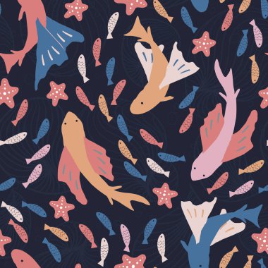 Meşgul okyanus vektör desen