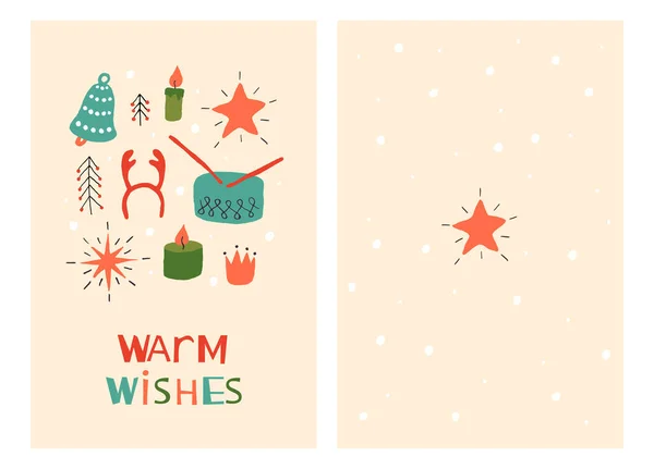 Рождественские открытки с омелой Лицензионные Стоковые Векторы