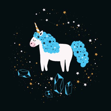 Yıldız Tek Boynuzlu At Etiketi