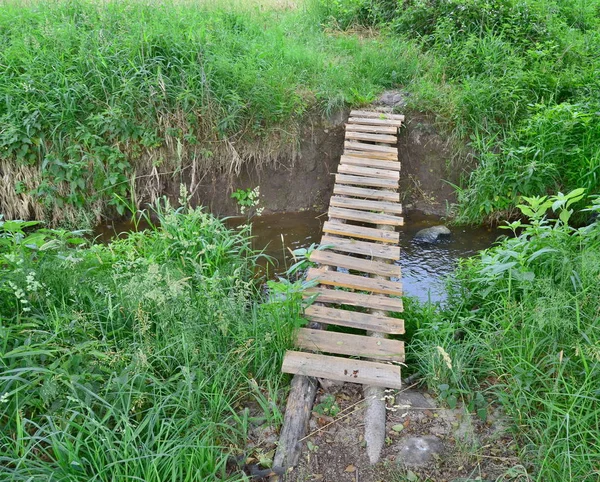 geleneksel köy köprüden dere, southern Bohemia, Çek Cumhuriyeti
