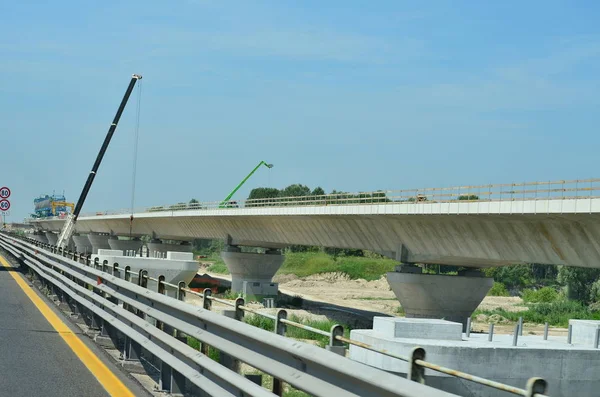 Puente Autovía Construcción Autopista A23 Italia — Foto de Stock