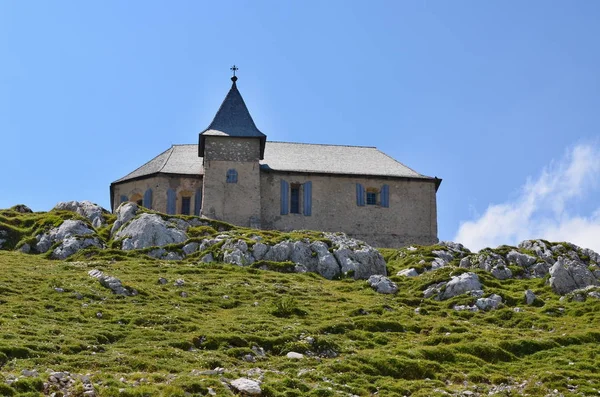 Igreja Maria Stein Montanha Dobratsch Villacher Alpe 2166 Acima Nível — Fotografia de Stock