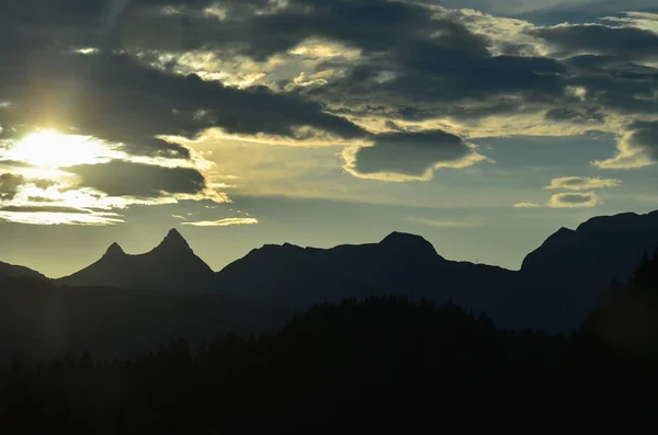 Alpes Gailtal Vista Desde Ruta Senderismo Montaña Dobratsch Carintia Austria — Foto de Stock