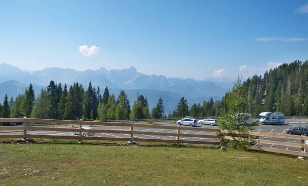 Alpes Gailtal Vista Trilha Caminhadas Montanha Dobratsch Caríntia Áustria — Fotografia de Stock