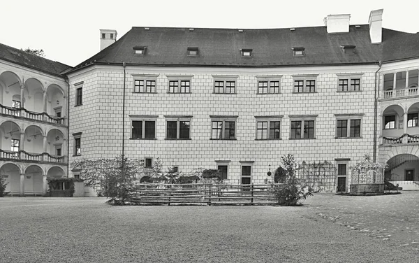 Die Historische Burganlage Die Stadt Jindrichuv Hradec Die Südböhmen Die — Stockfoto