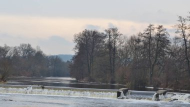 Roznov Barajı Nehri Vltava, South Bohemia, Çek Cumhuriyeti