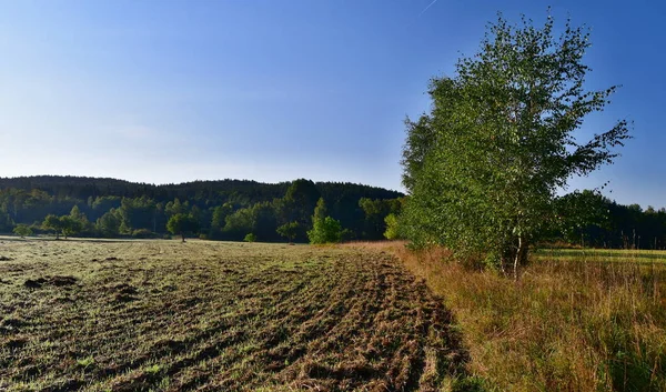 Pohled na podzimní krajinu, Jižní Čechy — Stock fotografie