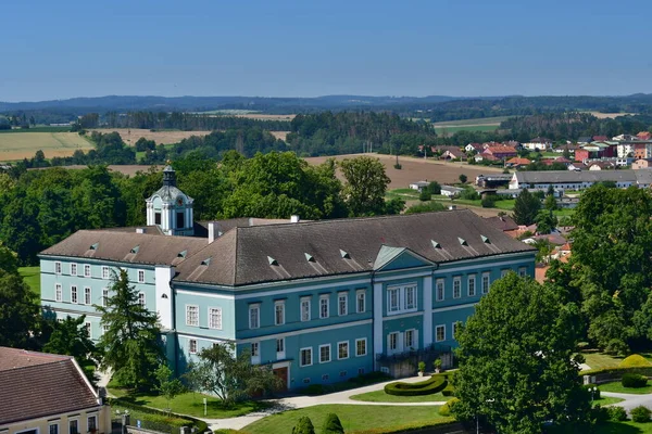 Nuevo Castillo Dacice Encuentra Encrucijada Havlickovo Plazas Calles Hradec Dacice — Foto de Stock