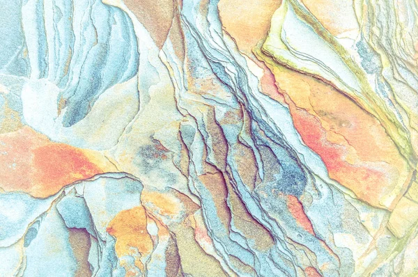 Скелясті Шари Різнокольорові Утворення Гірських Порід Укладаються Протягом Сотень Років — стокове фото