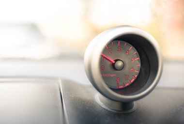 Vehicle dashboard gauge - RPM - revolutions per minute clipart