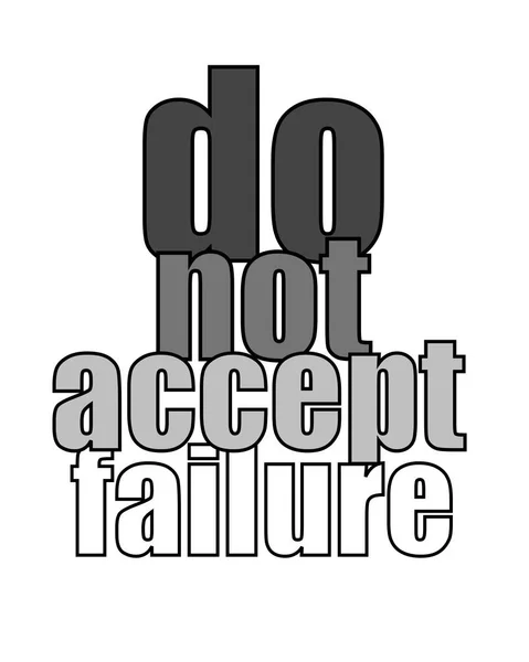 Inspirational Motivational Quote Life Wisdom Accept Failure — Stock Photo, Image