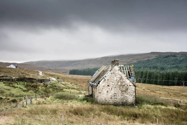 Abbandonato Vecchio Cottage Scozzese Highlands Scozia — Foto Stock