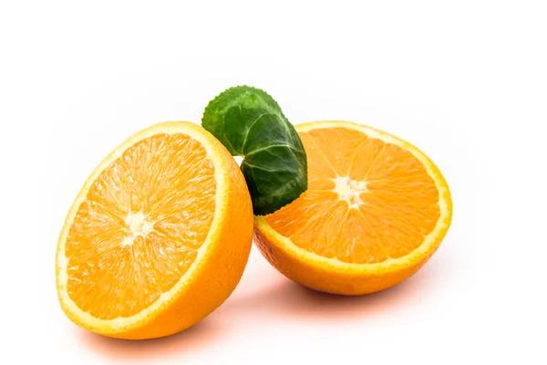 Ripe Orange Isolated White Background Fresh Citrus Fruit Photography Orange — Stockfoto