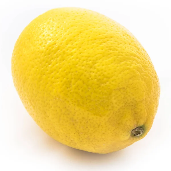 Ripe Lemon Isolated White Background Fresh Citrus Fruit Photography Vitamin — 스톡 사진