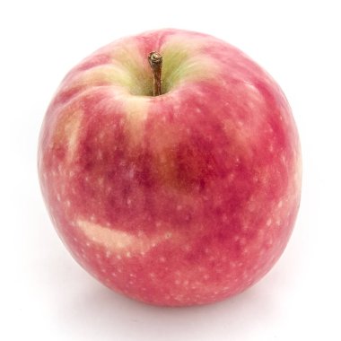 Beyaz arkaplanda kırmızı elma izole edildi