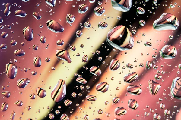 Gotas Agua Sobre Fondo Colorido —  Fotos de Stock