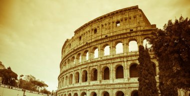 Roma, Lazio, İtalya, Aralık 2018: Colosseum veya Coliseum, olarak da bilinen Flavius amfi, oval bir amfiteatr, antik Roma olduğunu