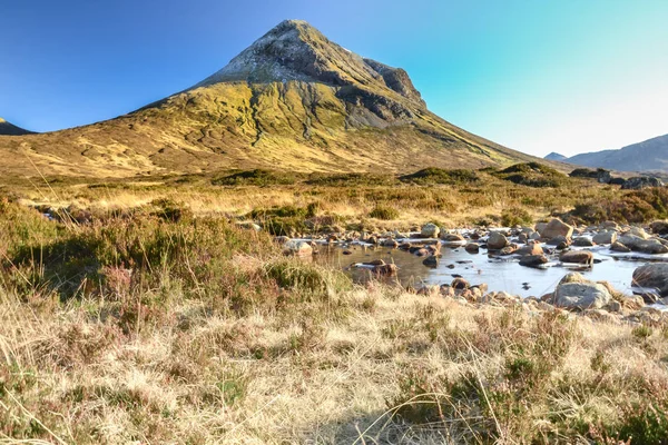 Île Skye Rivière Sligachan Marsco Dans Les Paysages Hivernaux Hébrides — Photo