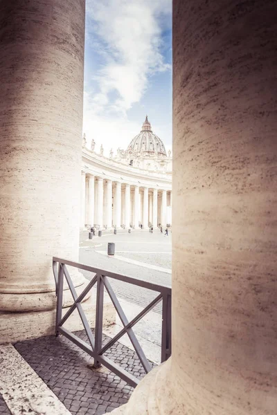 Roma Italia Diciembre 2018 Basílica San Pedro Plaza San Pedro — Foto de Stock