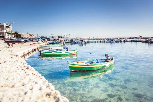 Ortigia Syrakus Italien April Das Dock Und Die Boote — Stockfoto