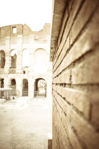 Roma Italia Diciembre 2018 Coliseo Borroso Roma Italia Fondo Borroso — Foto de Stock