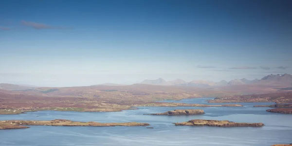 Vackra Höst Landskapet Isle Skye Med Atlanten Cuillin Hills Harlosh — Stockfoto