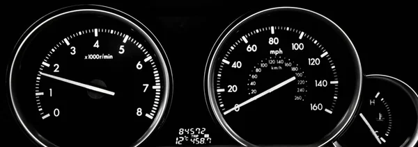 Car Dashboard Dials Engine Rpm Speedometer — Stock Photo, Image