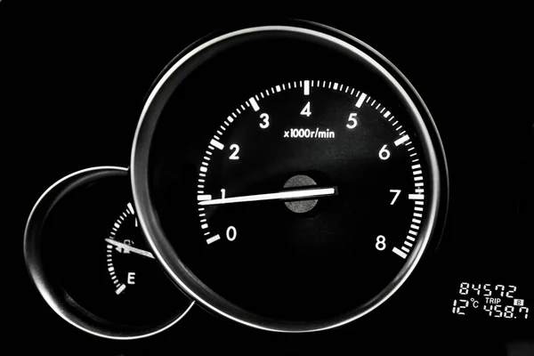 Car Dashboard Dials Engine Rpm Rotations Minute — Stock Photo, Image