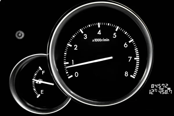 Car Dashboard Dials Engine Rpm Rotations Minute — Stock Photo, Image