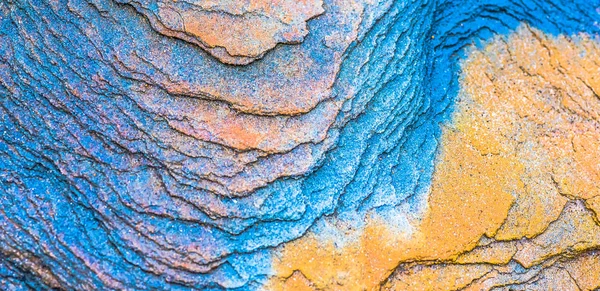 퇴적암-다채로운 바위 레이어 cementa 통해 형성 — 스톡 사진