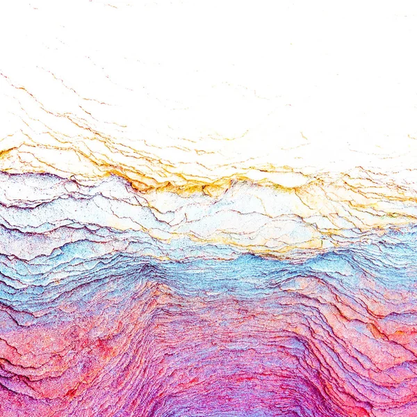 Rochas sedimentares coloridas formadas pela acumulação de sedimentos — Fotografia de Stock