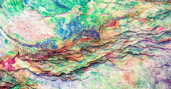 Parede de rocha multicolorida de sedimentos de fundo vermelho laranja escuro ray — Fotografia de Stock