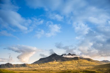 Skye Isle, İskoçya Highlands, Siyah Cuillin Dağları clo