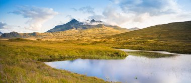 Skye Isle, İskoçya Highlands, Siyah Cuillin Dağları clo