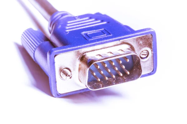 Câble de connexion VGA isolé sur fond blanc — Photo