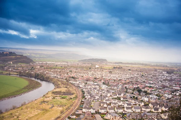 City of Stirling panoraması - İskoçya, kentsel fotoğraf — Stok fotoğraf