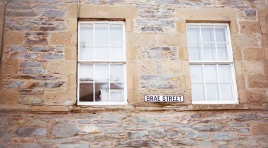 Dunkeld/Scotland - 7 Temmuz 2019: Brae Street in Dunkeld
