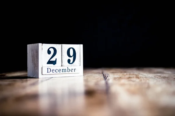 December 29th, 29 december, tjugo Nith december-vit bl — Stockfoto