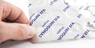 Alloa, İskoçya - 13 Ağustos 2019: Synoquin Efa Vetplus