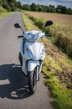 Stirling, İskoçya - 15 Ağustos 2019: motosikletle gün dışarı