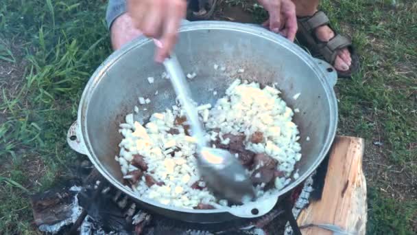 Viande et oignons pour mélanges Pilaf — Video