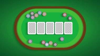 Royal flush bir arada Poker masası