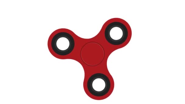 Red hand spinner spins — Stockvideo