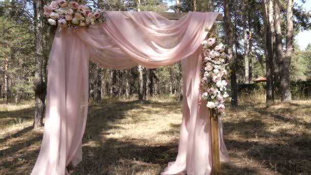 Arc de mariage dans la forêt — Video