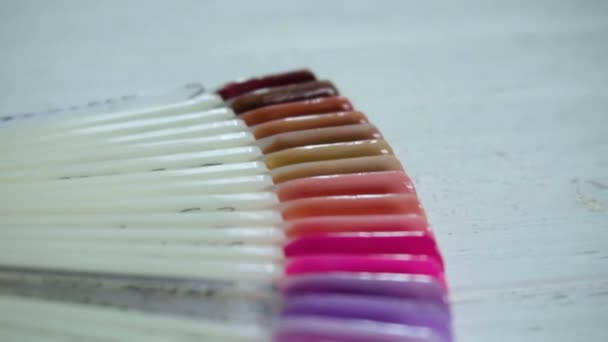 Exemples de couleur des ongles dans la manucure du salon — Video