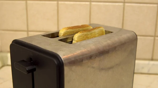 Finished toasts fried in a toaster — Stock Photo, Image
