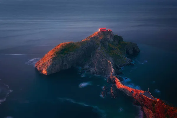 San Juan Gaztelugatxe Sunset — Stock Photo, Image