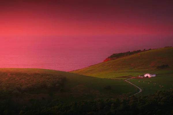 Maison Gorliz Près Mer Avec Une Lumière Rêve — Photo